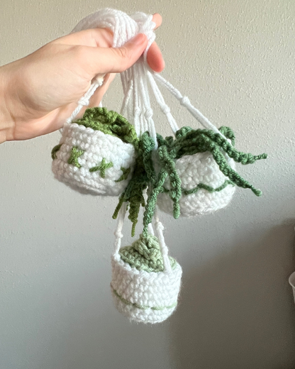 crochet hanging potted plant Hanging Plant Trio Crochet Kit – Lousy Llama